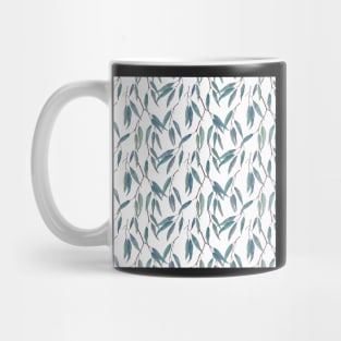 Eucalyptus leaves on white Mug